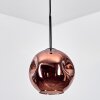 Ripoll Hanglamp, Kogellampje, Hanglamp Koperkleurig, 1-licht