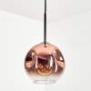 Ripoll Hanglamp, Kogellampje, Hanglamp Duidelijk, Koperkleurig, 1-licht