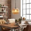 Koyoto Hanglamp, Kogellampje, Hanglamp Amber, 1-licht