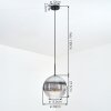 Koyoto Hanglamp, Kogellampje, Hanglamp Duidelijk, Rookkleurig, 1-licht