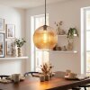 Koyoto Hanglamp, Kogellampje, Hanglamp Amber, 1-licht