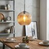 Koyoto Hanglamp, Kogellampje, Hanglamp Amber, 1-licht