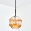 Koyoto Hanglamp, Kogellampje, Hanglamp Amber, 1-licht