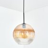 Koyoto Hanglamp, Kogellampje, Hanglamp Amber, Duidelijk, 1-licht