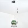 Koyoto Hanglamp, Kogellampje, Hanglamp Groen, 1-licht