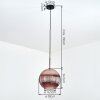 Koyoto Hanglamp, Kogellampje, Hanglamp Koperkleurig, 1-licht