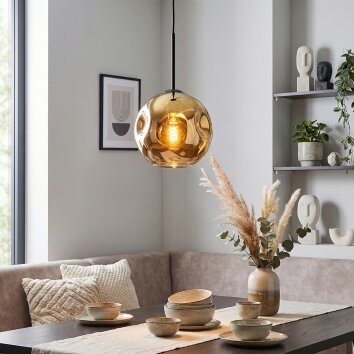 Ripoll Hanglamp, Kogellampje, Hanglamp Goud, 1-licht