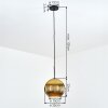 Koyoto Hanglamp, Kogellampje, Hanglamp Goud, 1-licht