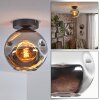 Ripoll Plafondlamp, Kogellampje Chroom, Rookkleurig, 1-licht