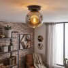 Ripoll Plafondlamp, Kogellampje Chroom, Rookkleurig, 1-licht