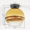 Koyoto Plafondlamp, Kogellampje 25 cm Goud, Duidelijk, 1-licht