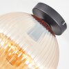 Koyoto Plafondlamp, Kogellampje 25 cm Amber, 1-licht