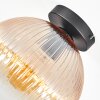Koyoto Plafondlamp, Kogellampje 25 cm Amber, Duidelijk, 1-licht