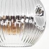 Ripoll Plafondlamp, Kogellampje Chroom, Duidelijk, Rookkleurig, 1-licht