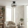 Ripoll Plafondlamp, Kogellampje Chroom, Duidelijk, Rookkleurig, 1-licht