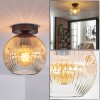 Ripoll Plafondlamp, Kogellampje Amber, Duidelijk, 1-licht