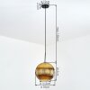 Koyoto Hanglamp, Kogellampje, Hanglamp Goud, 1-licht