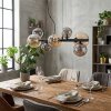 Chehalis Hanglamp, Kogellampje, Hanglamp Amber, Rookkleurig, 8-lichts