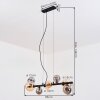 Chehalis Hanglamp, Kogellampje, Hanglamp Amber, Rookkleurig, 8-lichts