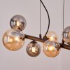 Chehalis Hanglamp, Kogellampje, Hanglamp Amber, Rookkleurig, 8-lichts