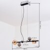 Chehalis Hanglamp, Kogellampje, Hanglamp Amber, Duidelijk, Rookkleurig, 8-lichts