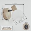 Lumox Wandlamp, Muurspot Beige, Zwart, 1-licht