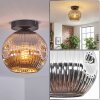 Ripoll Plafondlamp, Kogellampje Chroom, Rookkleurig, 1-licht