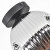 Ripoll Plafondlamp, Kogellampje Chroom, Rookkleurig, 1-licht