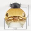 Ripoll Plafondlamp, Kogellampje Goud, Duidelijk, 1-licht