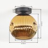 Ripoll Plafondlamp, Kogellampje Goud, 1-licht