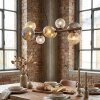 Chehalis Hanglamp, Kogellampje, Hanglamp Amber, Duidelijk, Rookkleurig, 8-lichts