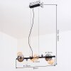 Chehalis Hanglamp, Kogellampje, Hanglamp Amber, Duidelijk, Rookkleurig, 8-lichts