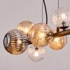 Chehalis Hanglamp, Kogellampje, Hanglamp Amber, Duidelijk, Rookkleurig, 8-lichts