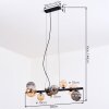 Chehalis Hanglamp, Kogellampje, Hanglamp Amber, Rookkleurig, 8-lichts