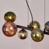 Chehalis Hanglamp, Kogellampje, Hanglamp Blauw, Groen, Koperkleurig, 8-lichts