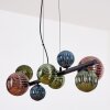 Chehalis Hanglamp, Kogellampje, Hanglamp Blauw, Groen, Koperkleurig, 8-lichts