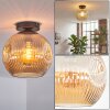 Ripoll Plafondlamp, Kogellampje Amber, 1-licht