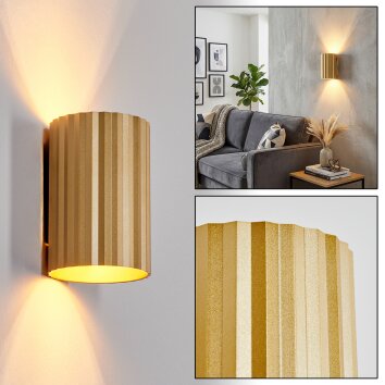 Fonir Licht omhoog & omlaag, Wandlamp Goud, 1-licht
