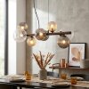 Chehalis Hanglamp, Kogellampje, Hanglamp Amber, Duidelijk, Rookkleurig, 8-lichts