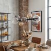 Chehalis Hanglamp, Kogellampje, Hanglamp Amber, Duidelijk, Rookkleurig, 8-lichts