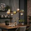 Chehalis Hanglamp, Kogellampje, Hanglamp Blauw, Chroom, Groen, Rookkleurig, 8-lichts