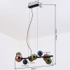 Chehalis Hanglamp, Kogellampje, Hanglamp Blauw, Groen, Koperkleurig, 8-lichts