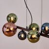 Chehalis Hanglamp, Kogellampje, Hanglamp Blauw, Groen, Koperkleurig, 8-lichts