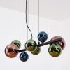 Chehalis Hanglamp, Kogellampje, Hanglamp Blauw, Groen, Koperkleurig, 8-lichts