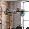 Chehalis Hanglamp, Kogellampje, Hanglamp Blauw, Groen, Koperkleurig, Rookkleurig, 8-lichts