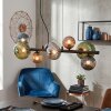 Chehalis Hanglamp, Kogellampje, Hanglamp Blauw, Groen, Koperkleurig, Rookkleurig, 8-lichts