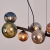 Chehalis Hanglamp, Kogellampje, Hanglamp Blauw, Groen, Koperkleurig, Rookkleurig, 8-lichts