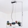 Chehalis Hanglamp, Kogellampje, Hanglamp Blauw, Groen, Koperkleurig, 8-lichts