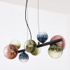 Chehalis Hanglamp, Kogellampje, Hanglamp Blauw, Groen, Duidelijk, Koperkleurig, 8-lichts