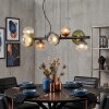 Chehalis Hanglamp, Kogellampje, Hanglamp Blauw, Groen, Duidelijk, Koperkleurig, 8-lichts